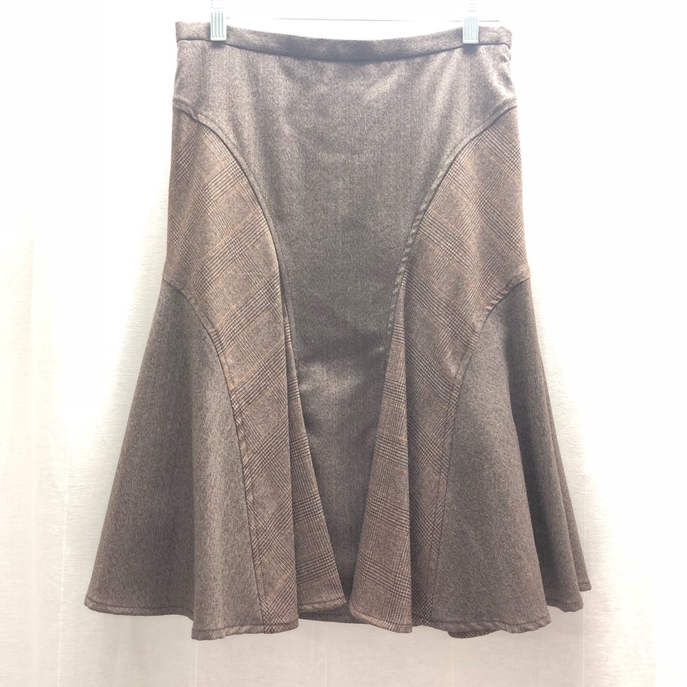 BCBG brown wool blend skirt